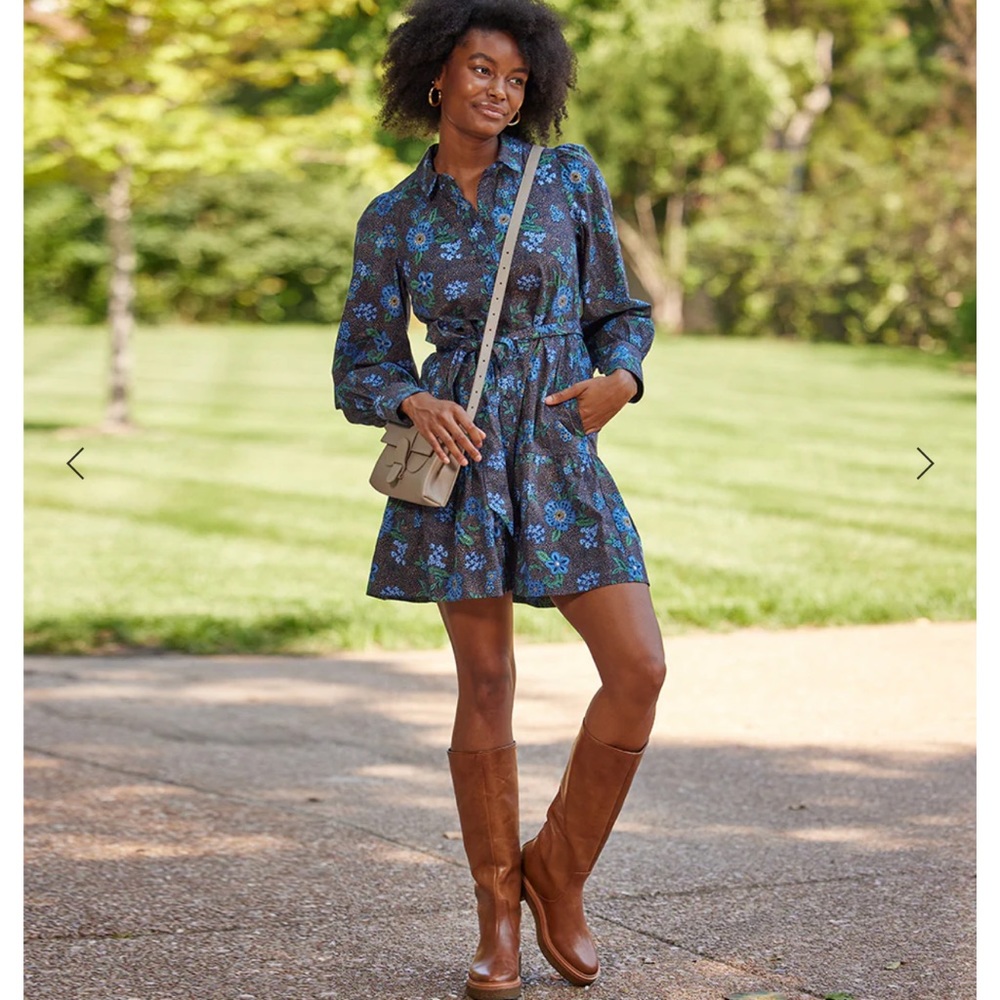 The Countryside Poplin Tiered Shirtdress - size XS - new with tags NWT